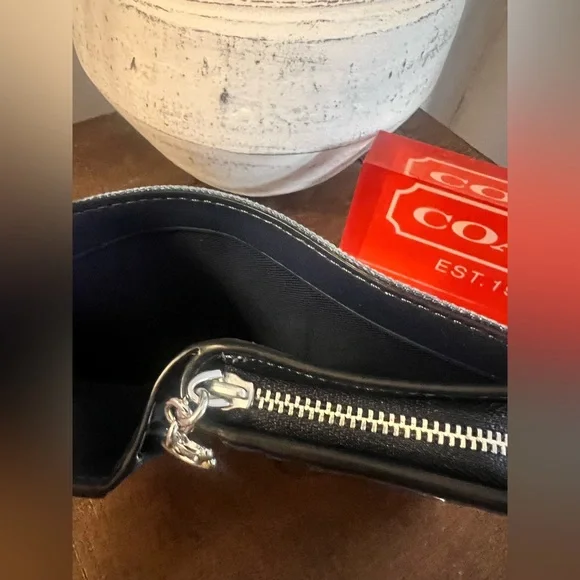 Coach Denim Snap Wallet (NWT) - Picture 4 of 10